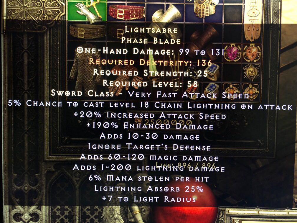 Diablo 2 Resurrected Lightsabre, Video Gaming, Gaming Accessories, InGame Products on Carousell