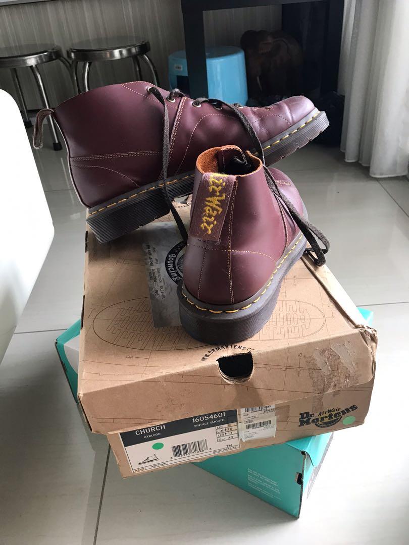 Dr Martens Church Oxblood Men s Fashion Footwear Boots on Carousell
