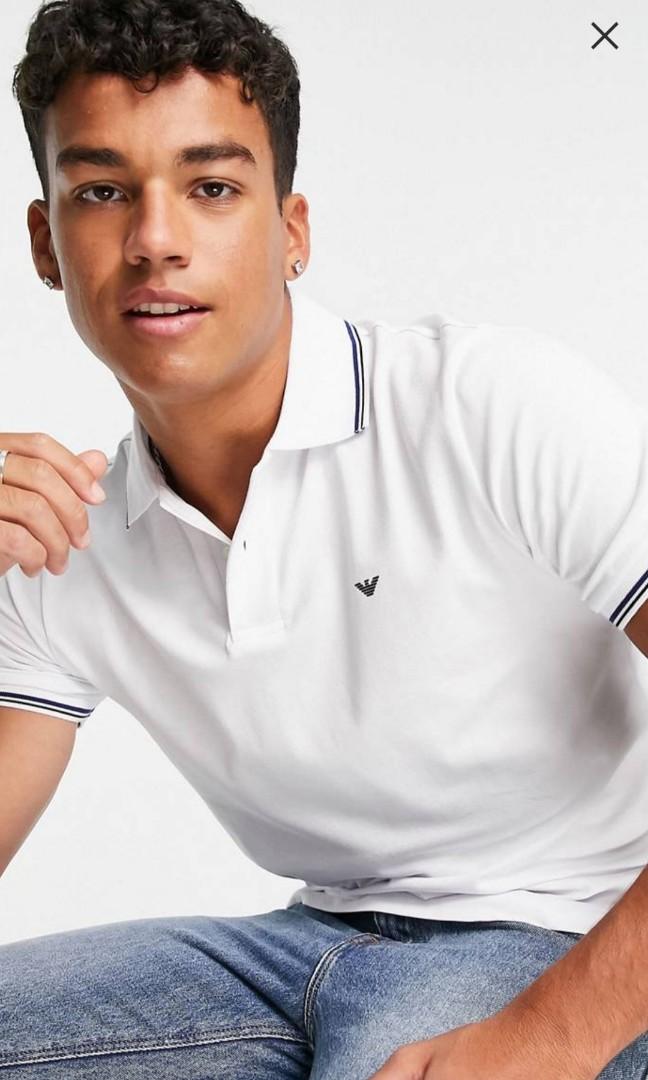 Emporio Armani Slim Fit Twin Tipped Polo Men s Fashion Tops