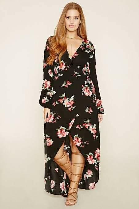 Floral wrap dress forever 21 top