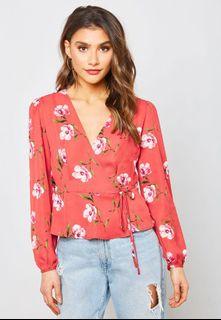 Forever 21 wrap floral top