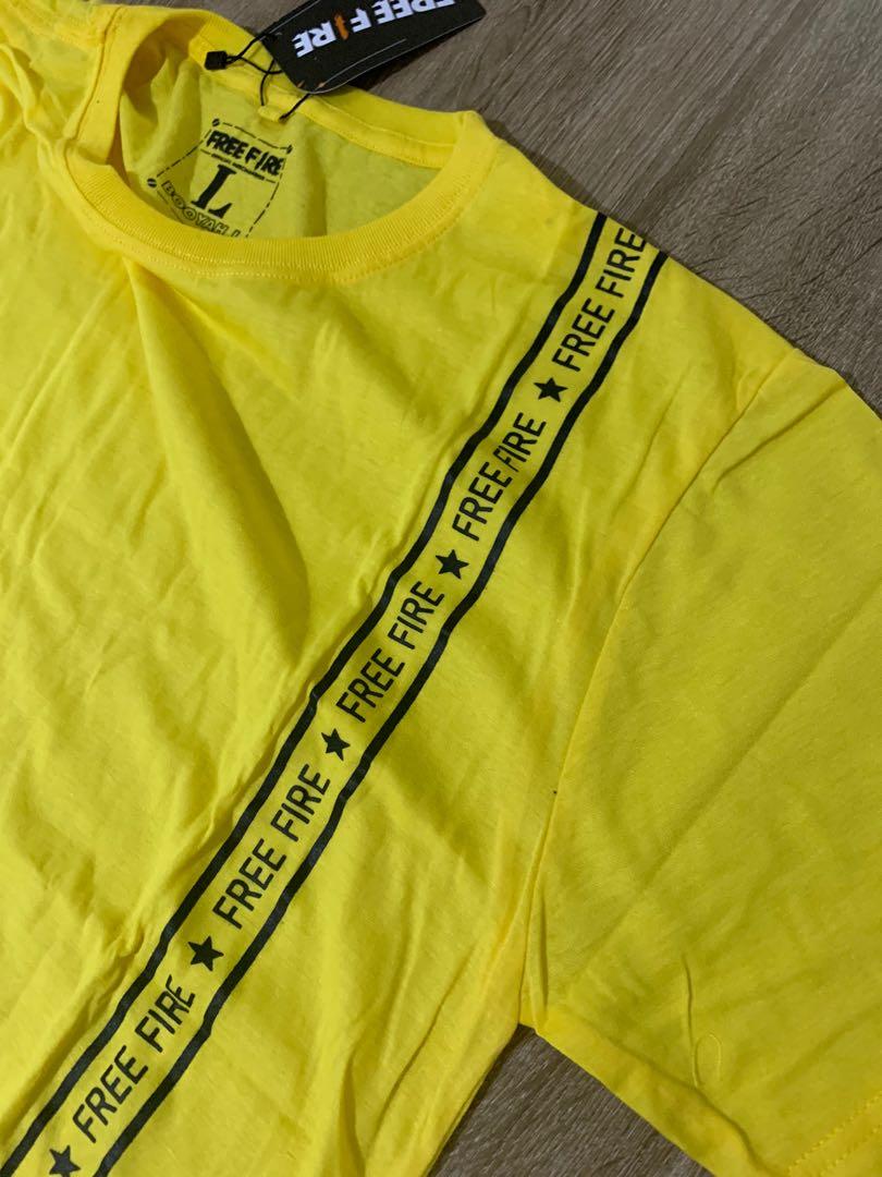 FREE FIRE OFFICIAL MERCHANDISE KAOS FREE FIRE KUNING Fesyen Pria FREE FIRE OFFICIAL MERCHANDISE KAOS FREE FIRE KUNING Fesyen Pria