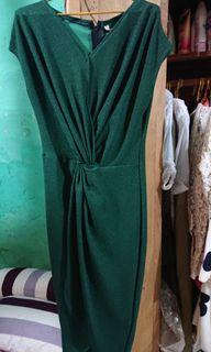 #anterajacarousel slit dress glitery dress bodycon hijau