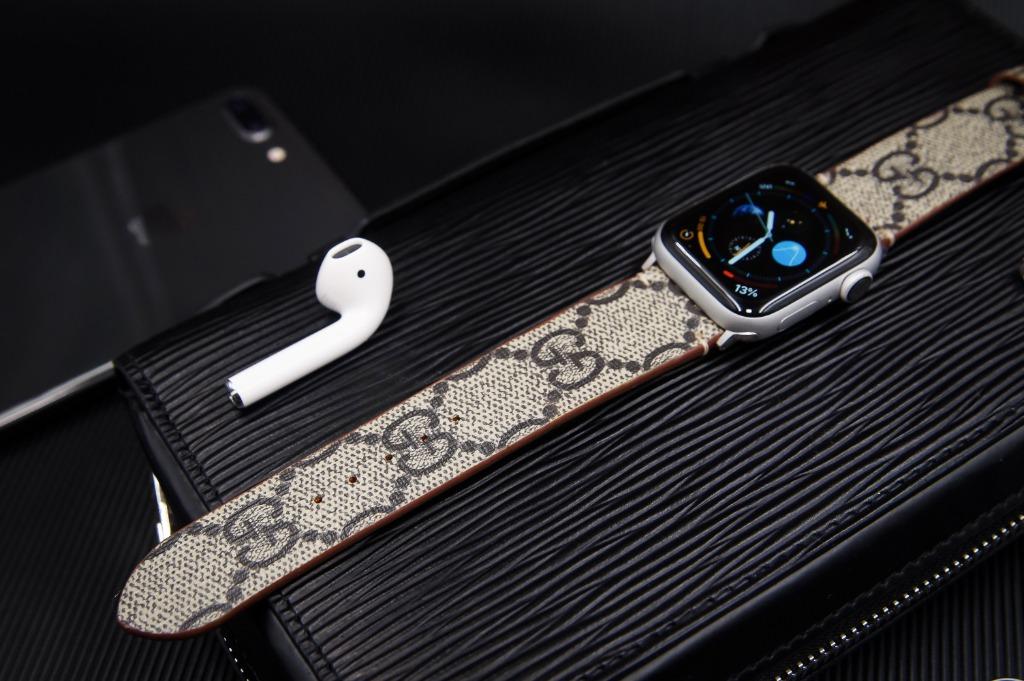 Upcycled Gucci Apple Watch Band Black