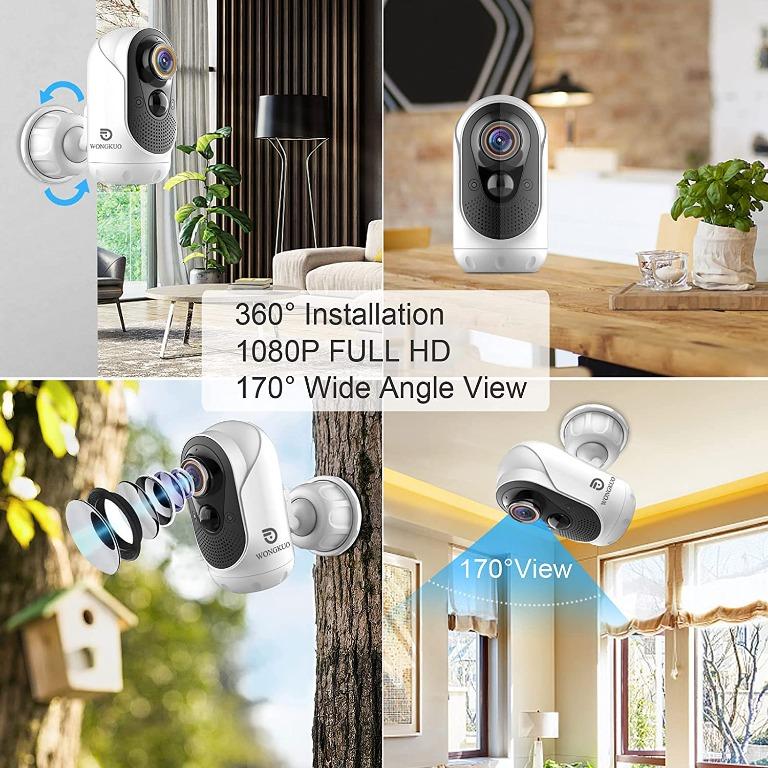 H1010 WONGKUO 2021 Security Camera Outdoor Wireless 170 Wide Angle