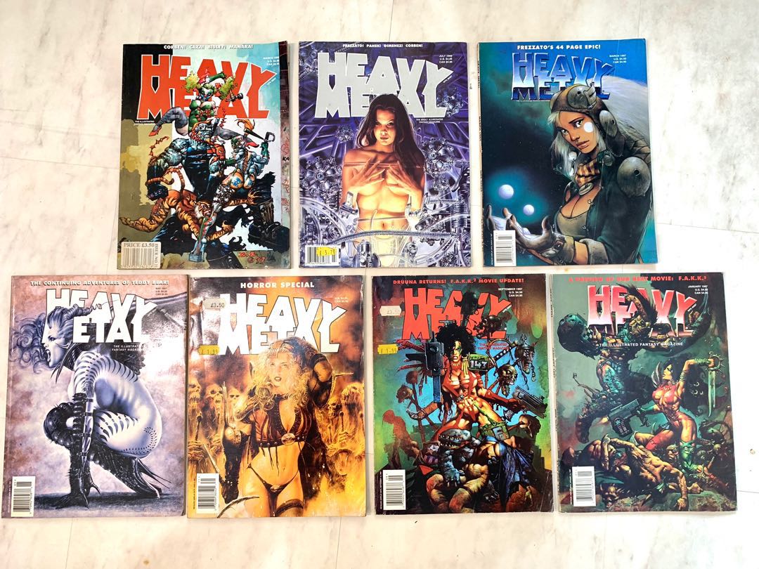 Heavy Metal Magazine (1997 & 1999) 7 Vols, 興趣及遊戲, 書本& 文具
