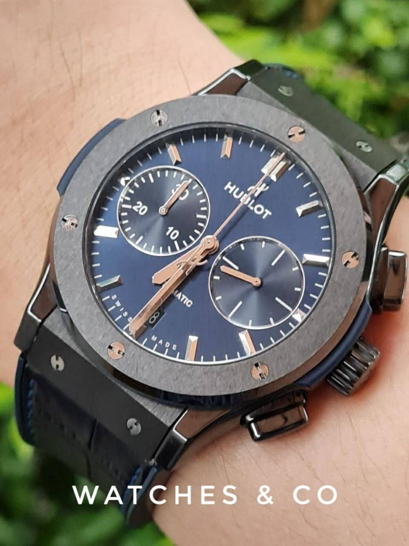 Hublot ceramic hotsell blue chronograph