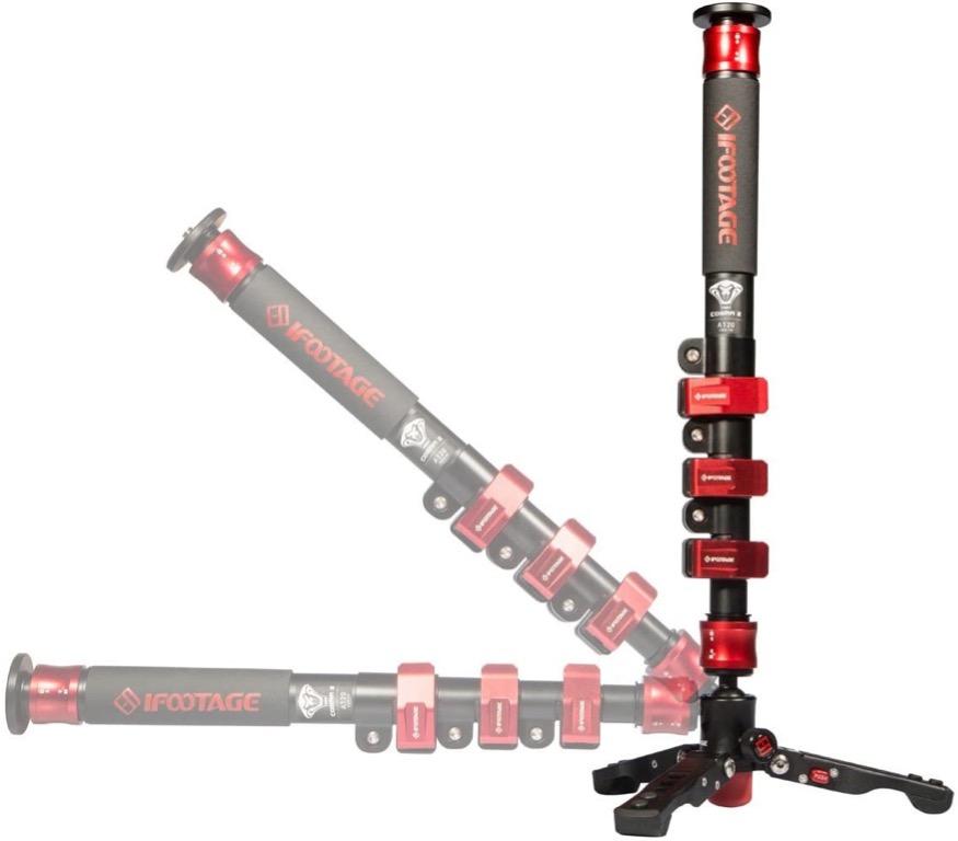 iFootage Cobra 2 C180 Carbon Fiber Monopod with Low Profile Tripod