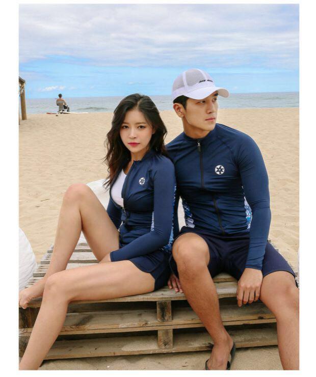 In Stock 💕Korean version of UV Rash Guard, Swimsuit, Swimwear, Beach Wear,  Sport wear, Swimming Costume, Women's Fashion, Swimwear, Rash Guard on  Carousell