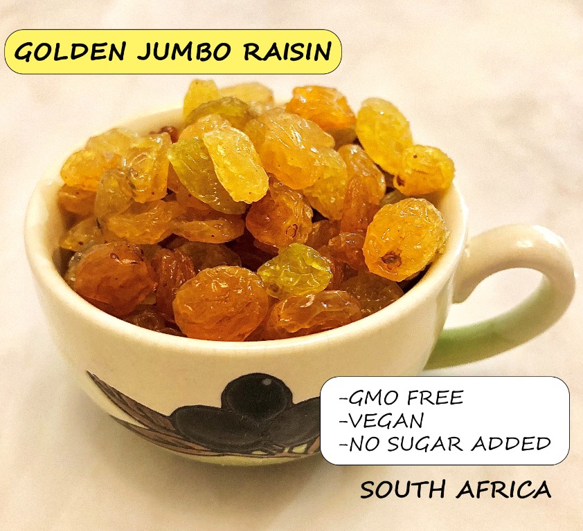 Javs Cook Golden Jumbo Raisin (South Africa) 200g, Dried Fruits
