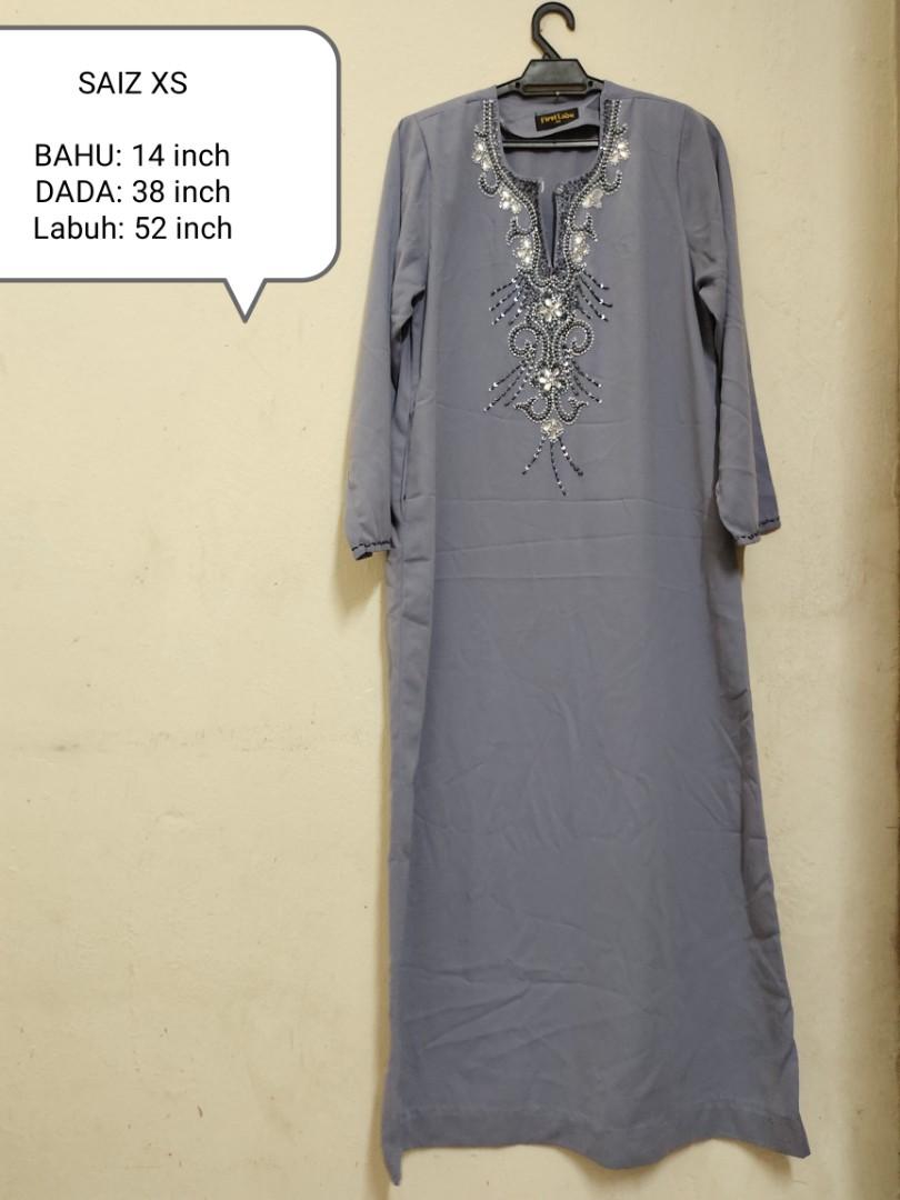 Jubah Kelabu Muslimah Fashion Dresses On Carousell
