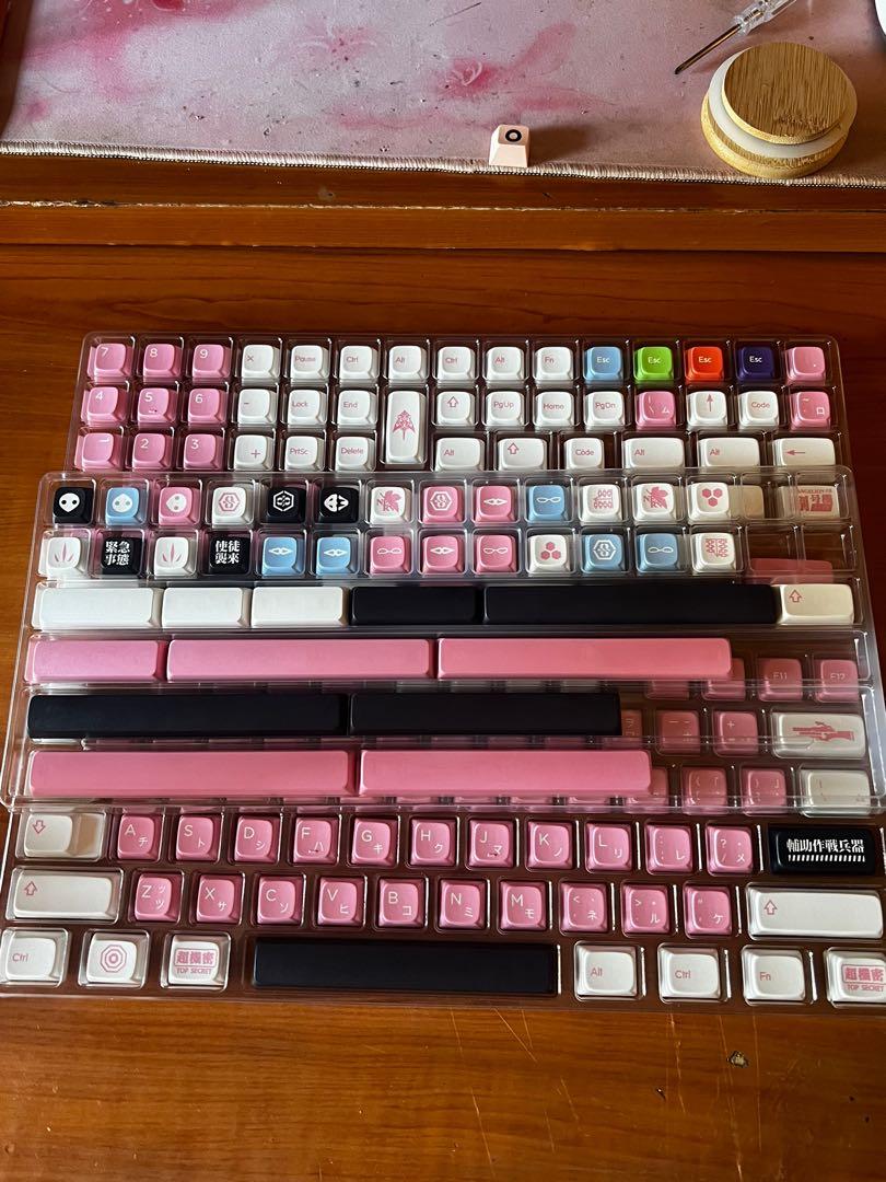 Kbdfans no.8 Eva NP keycaps(PBT), 電腦＆科技, 電腦周邊及配件, 電腦鍵盤及相關產品 Carousell