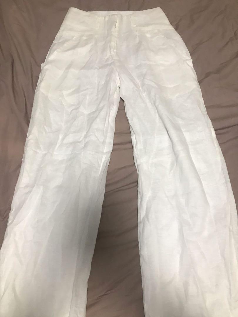 layà linen trousers (Category: Other Bottoms) located in Caloocan City. Submitted by tylean (Listing ID 1120265273, Image 1). Description: fits 27-28, goes up to P2500 on their website. highwaisted .