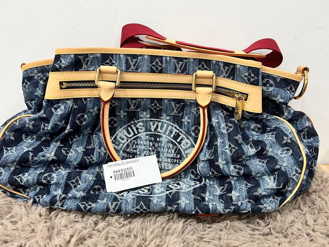 Louis Vuitton - Porte Epaule Raye GM Denim Bag