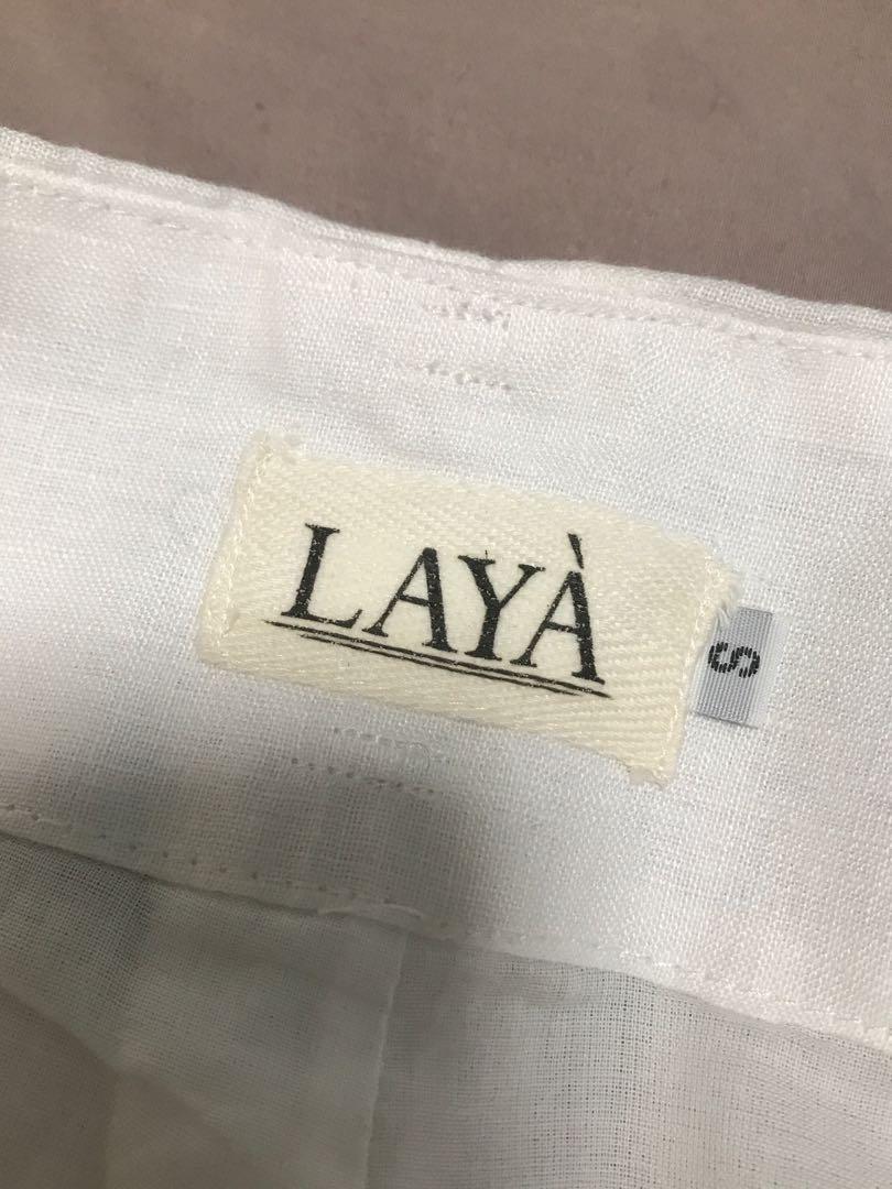 layà beige linen trousers (Category: Other Bottoms) located in Caloocan City. Submitted by tylean (Listing ID 1120265462, Image 2). Description: fits 27-28, goes up to P2500 on their website. highwaisted .