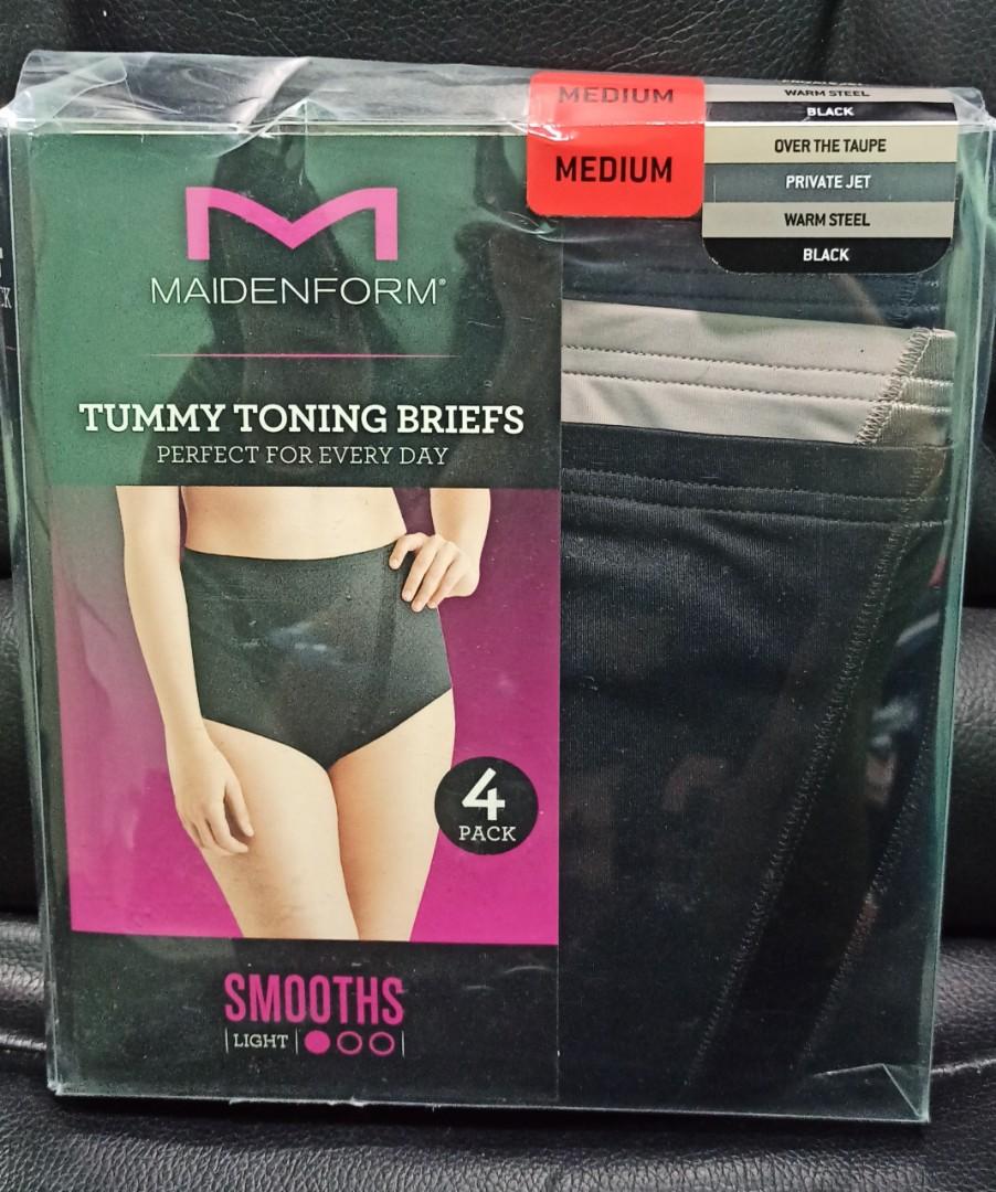 Maidenform Women’s 4 Pack Black Tummy Toning Briefs / Various Sizes