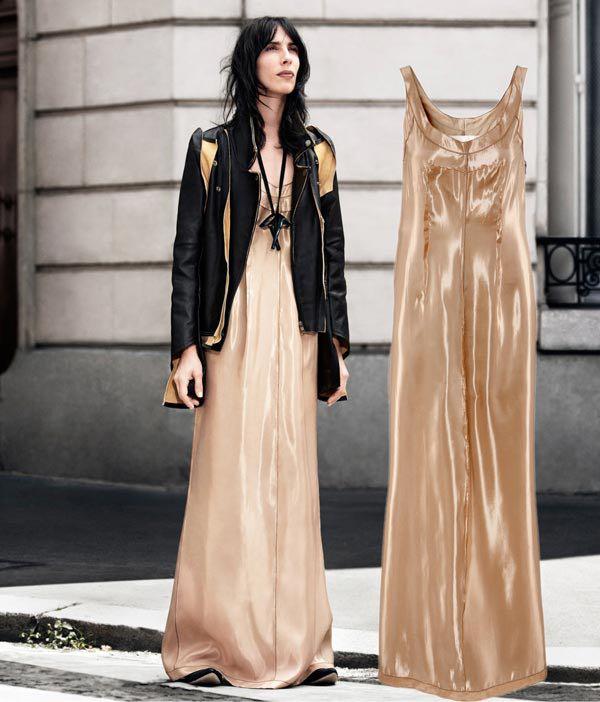 Maison Martin Margiela x H M inside out gold maxi dress Women s Fashion Dresses Sets Dresses on Carousell