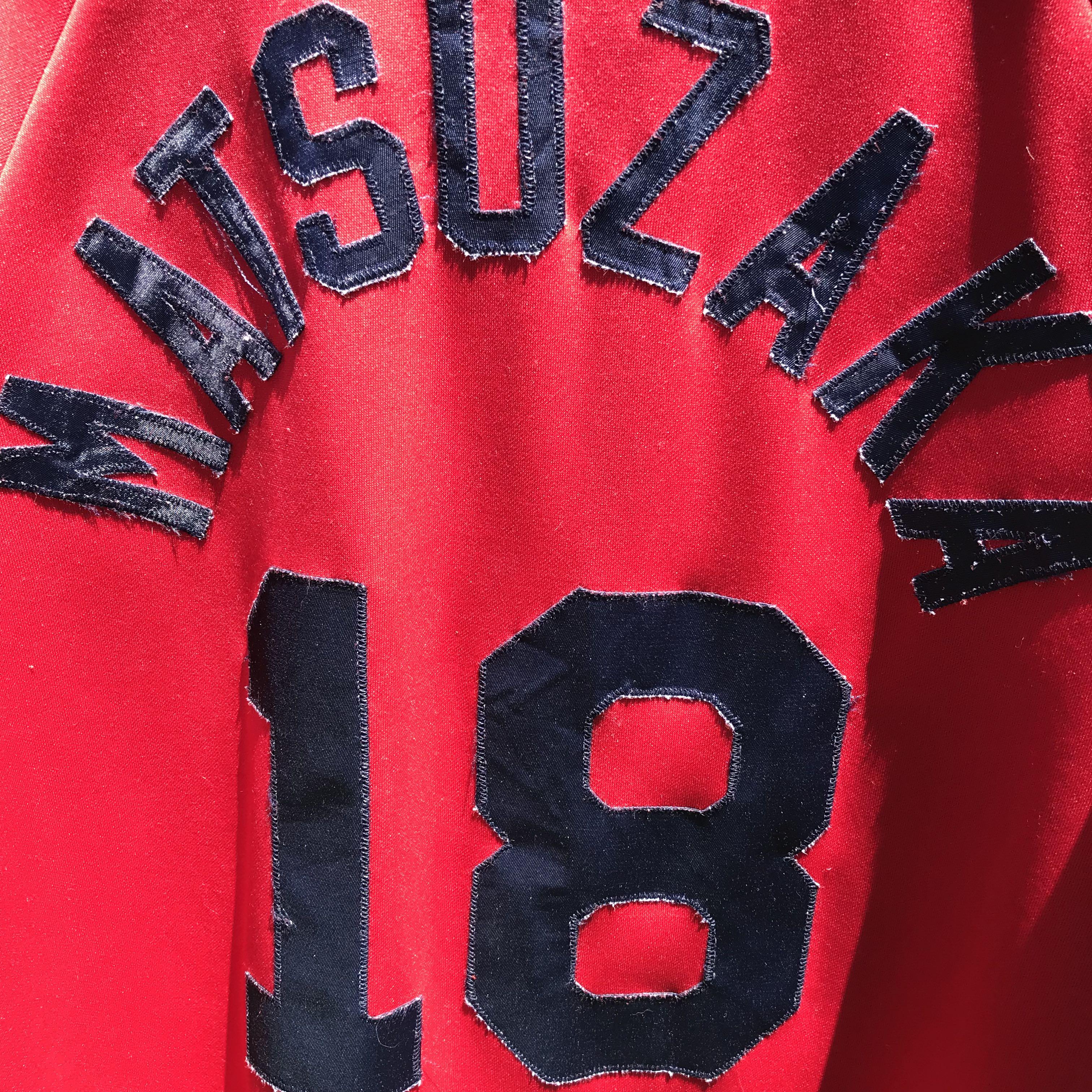 TheSensational Red Sox Jersey Vintage Red Sox by Majestic Matsuzaka #18 Baseball Jersey Size L