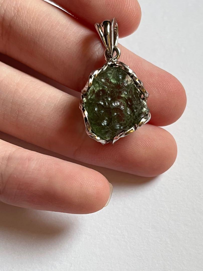 Pure moldavite necklace outlet