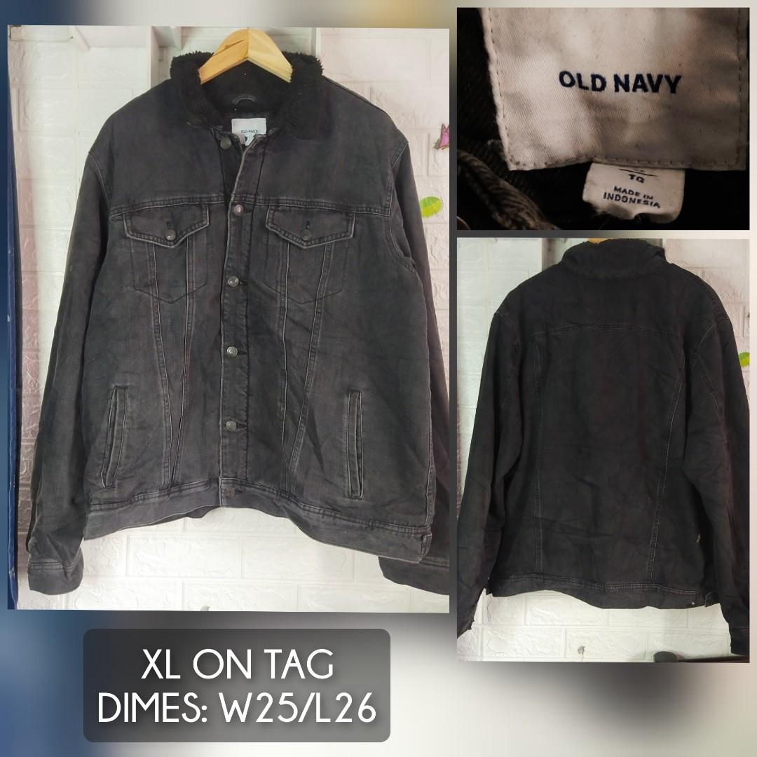 OLD NAVY BLACK DENIM JACKET XL, Men's 