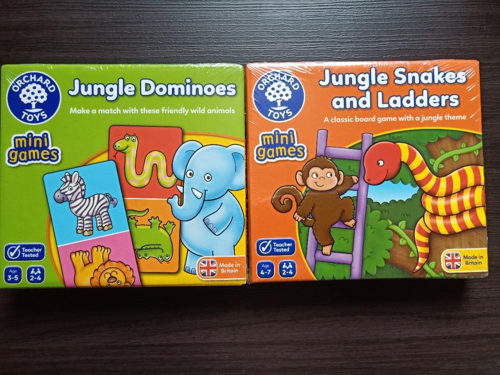 Orchard Toys Jungle Snakes and Ladders Mini Travel Game 
