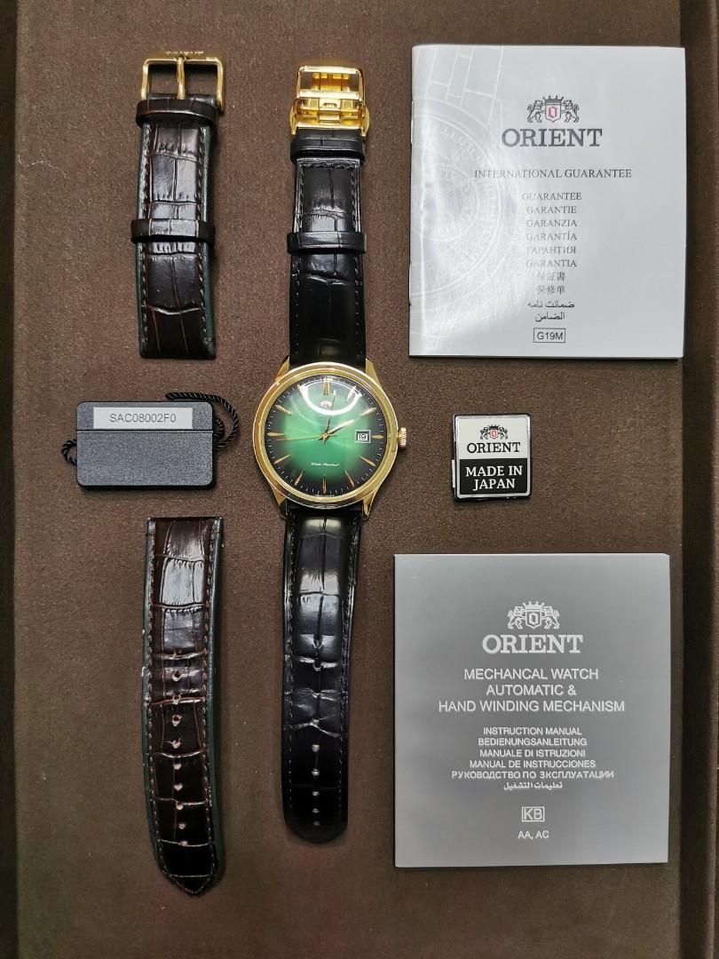 Orient Bambino v4 Automatic Green Black Gradient Sunburst Dial