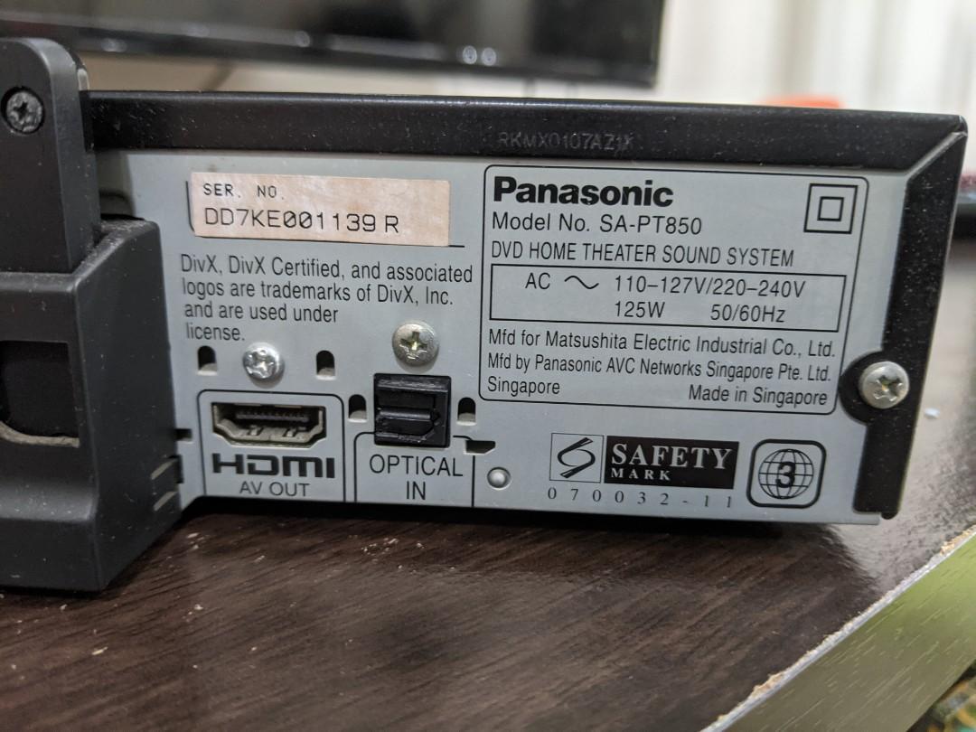 Panasonic DVD Home Theatre SAPT850, TV & Home Appliances, TV