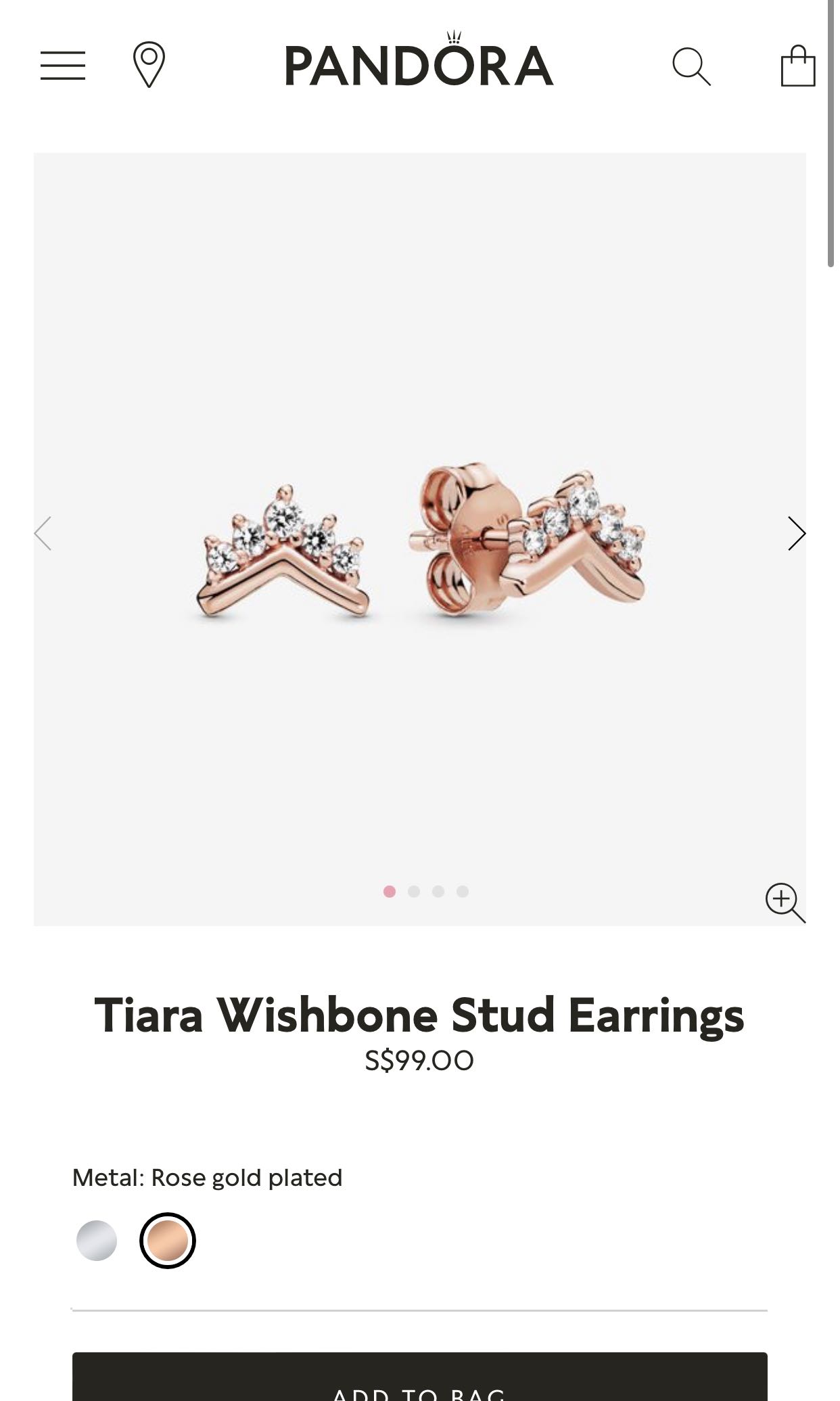 Tiara wishbone outlet stud earrings