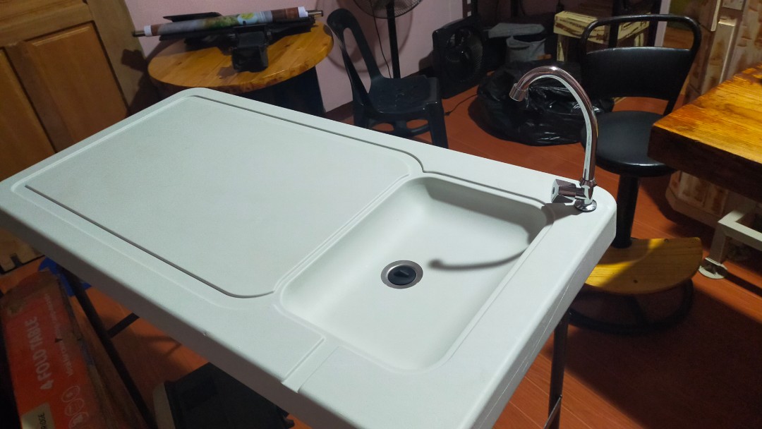 Portable Fish Cutting Table with Sink, Furniture & Home Living