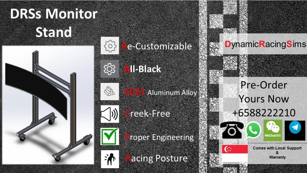 Racing TV/Monitor Stand (DynamicRacingSims), Video Gaming, Gaming ...