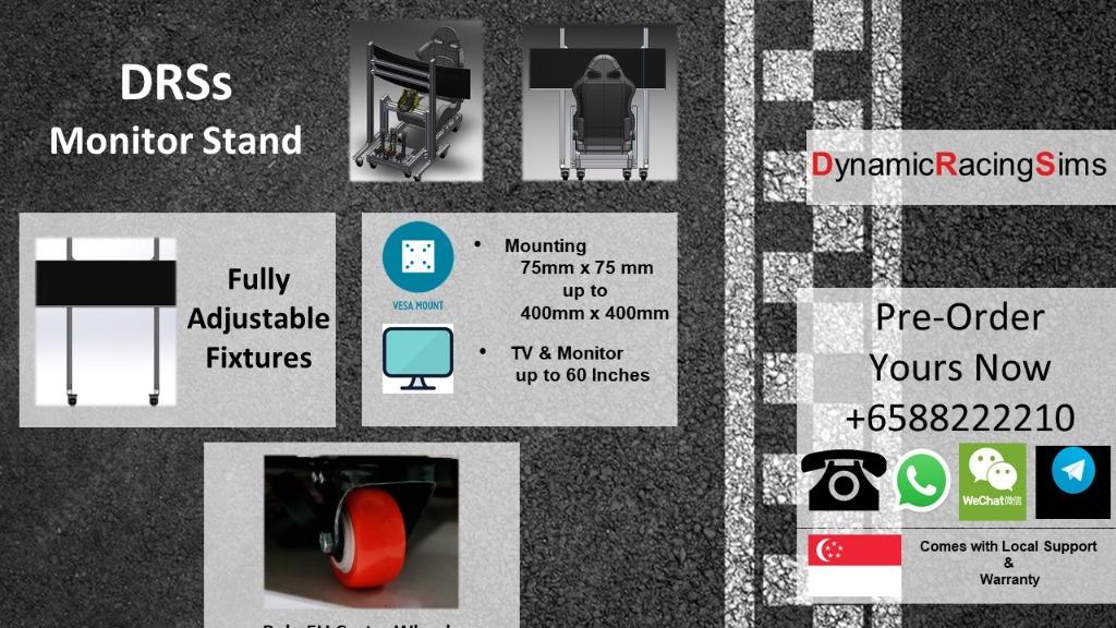 Racing TV/Monitor Stand (DynamicRacingSims), Video Gaming, Gaming ...