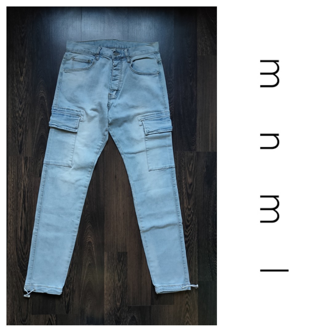 RARE MNML Denim Cargo PANTS, Men's 