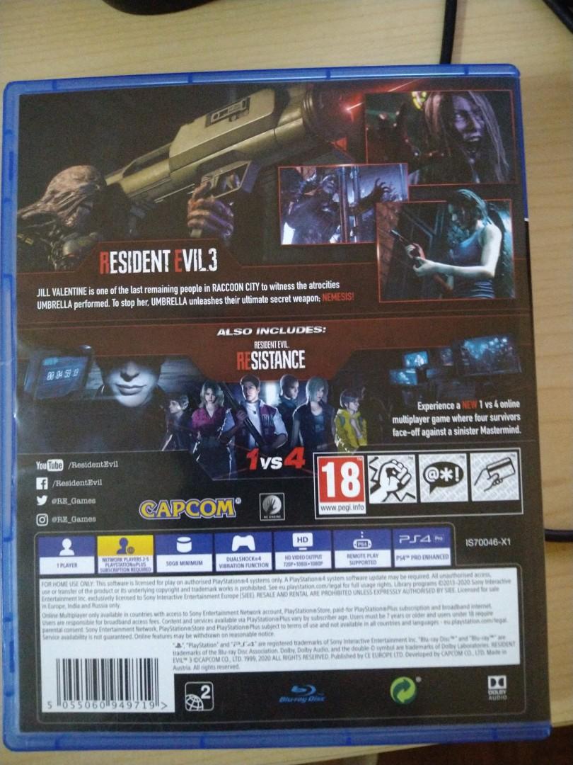Resident evil 2 and shop 3 bundle ps4