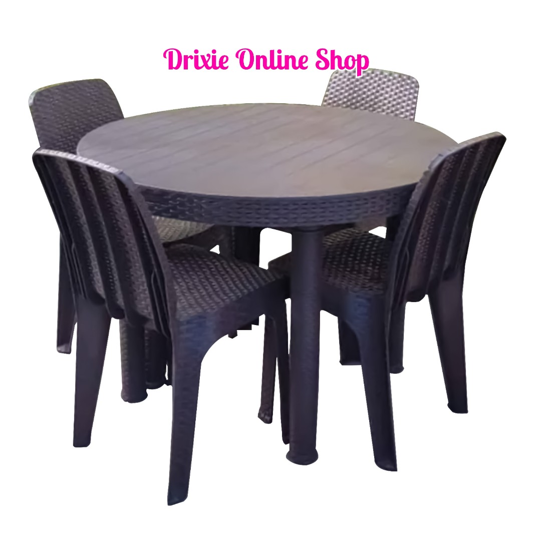 ROUND TABLE DINING SET FOR 4-SEATER/TABLE AND CHAIRS/ TABLES & SETS ...
