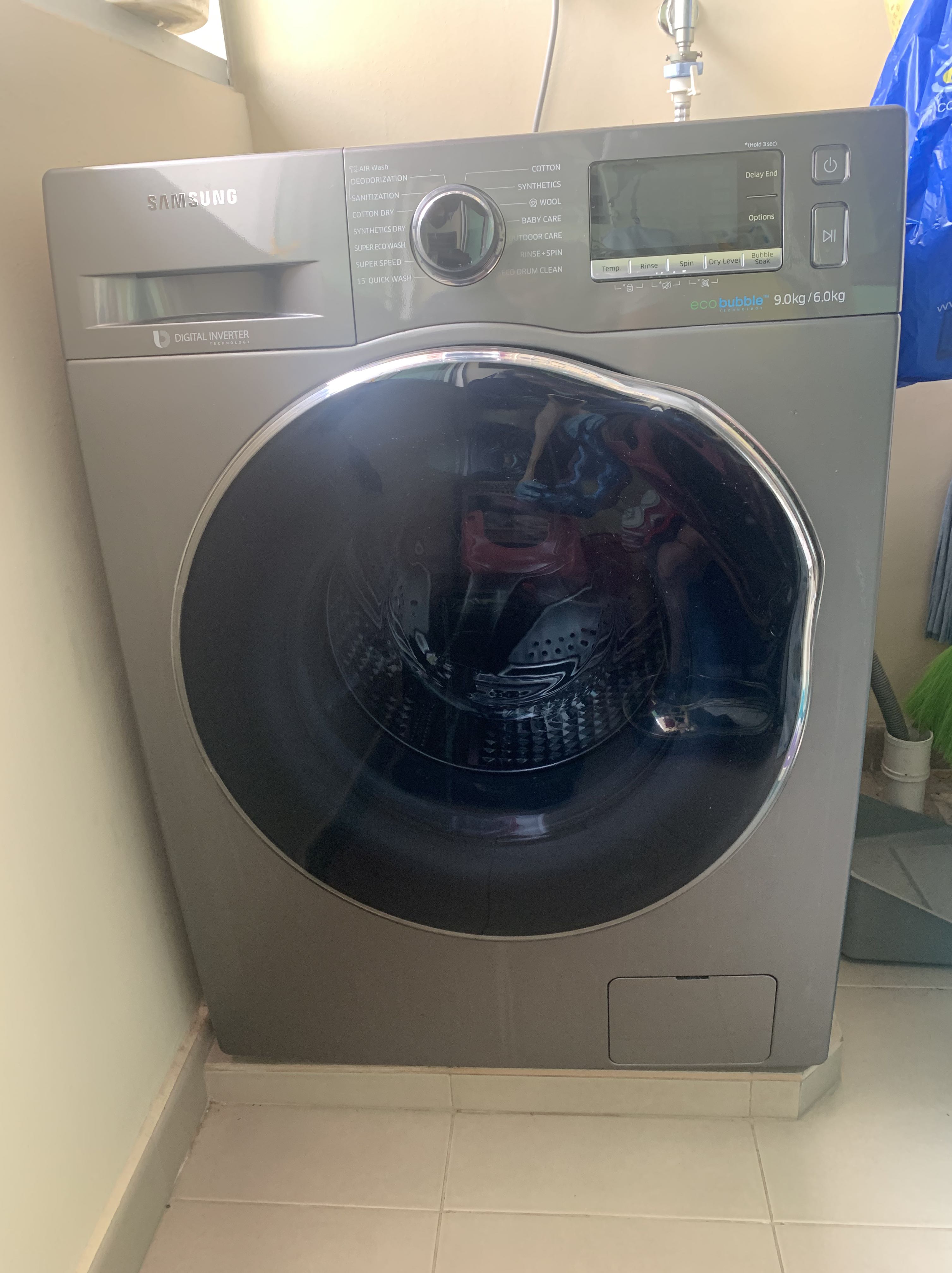 Samsung ecobubble 9kg washer dryer discount