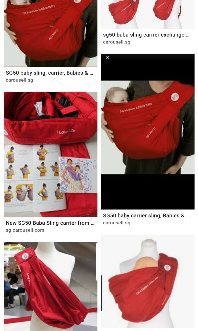 SG50 Baba Sling Carrier, Babies & Kids, Going Out, Carriers & Slings on