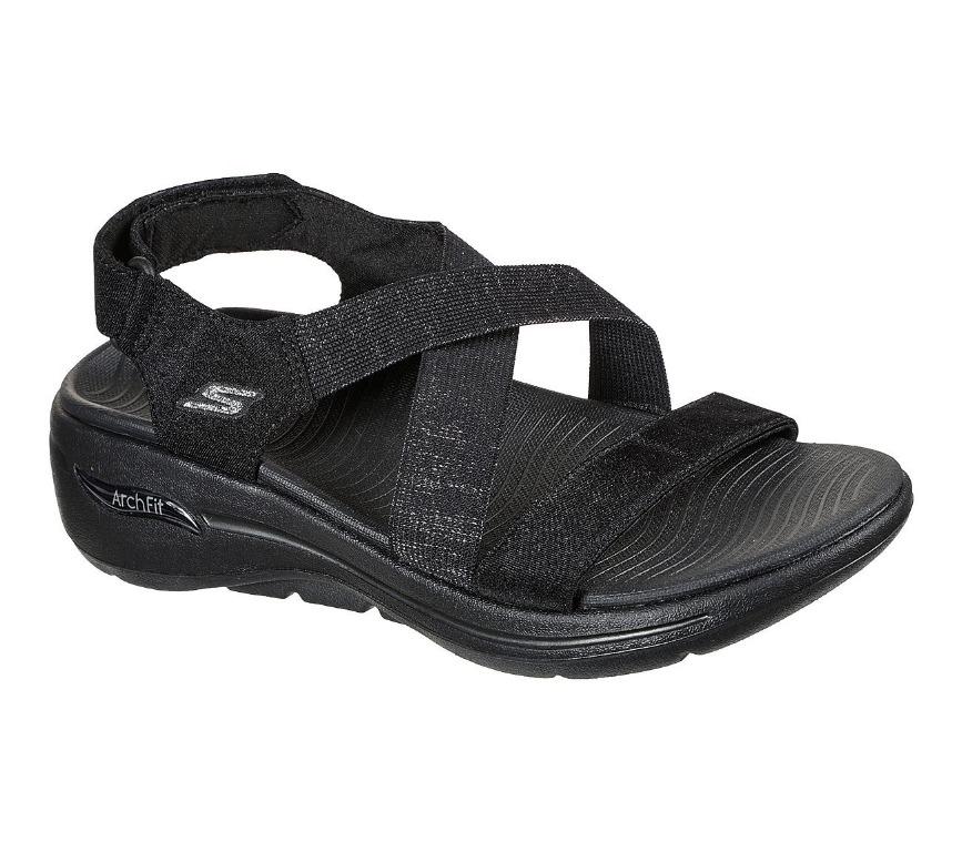 Skechers Machine Washable Go Walk Arch Fit Podiatrist Women s Sandals Black US 8 EU 38 UK 5 CM 25 BRA 37