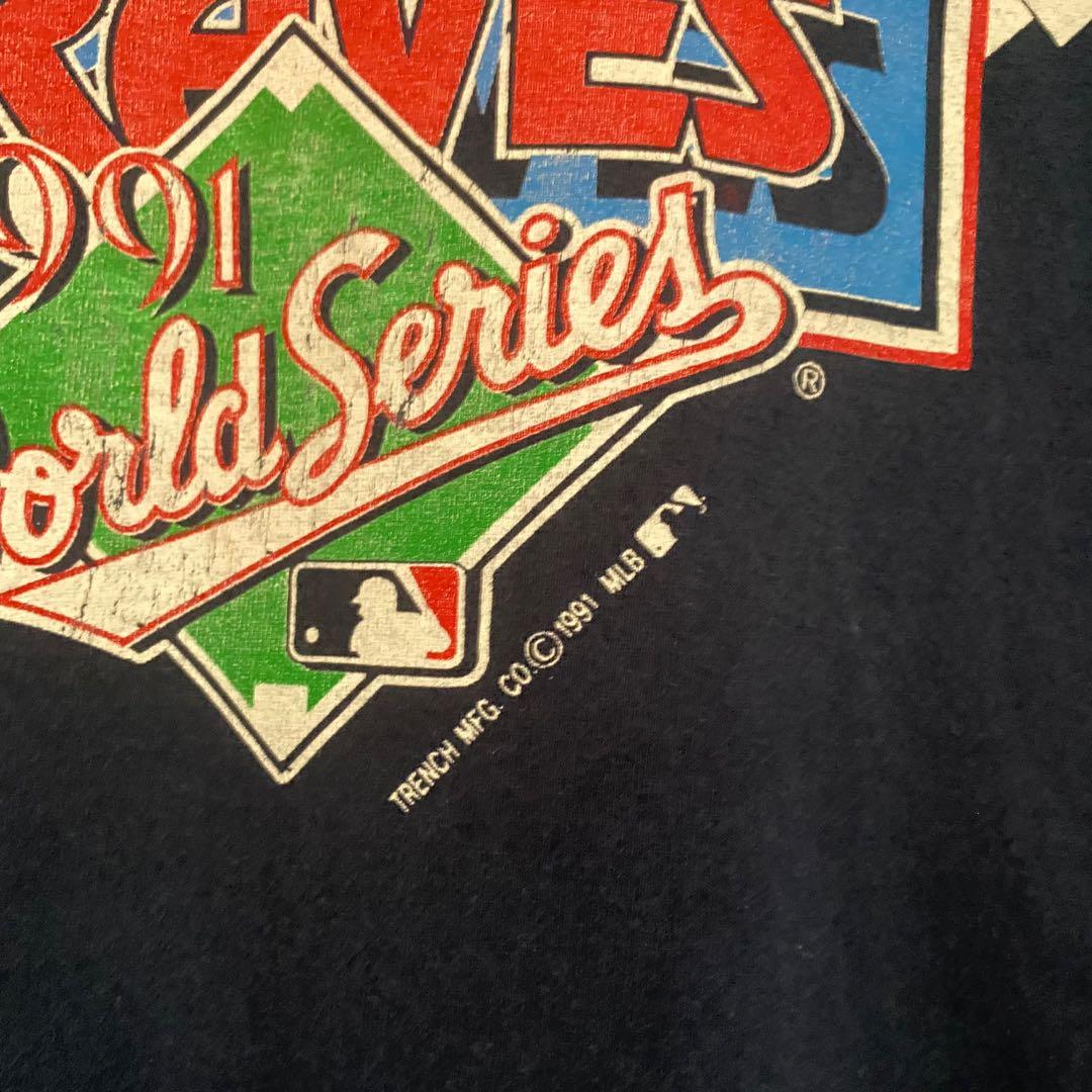 Atlanta Braves 1991 NL Champions World Series T Shirt Vintage Single Stitch  L