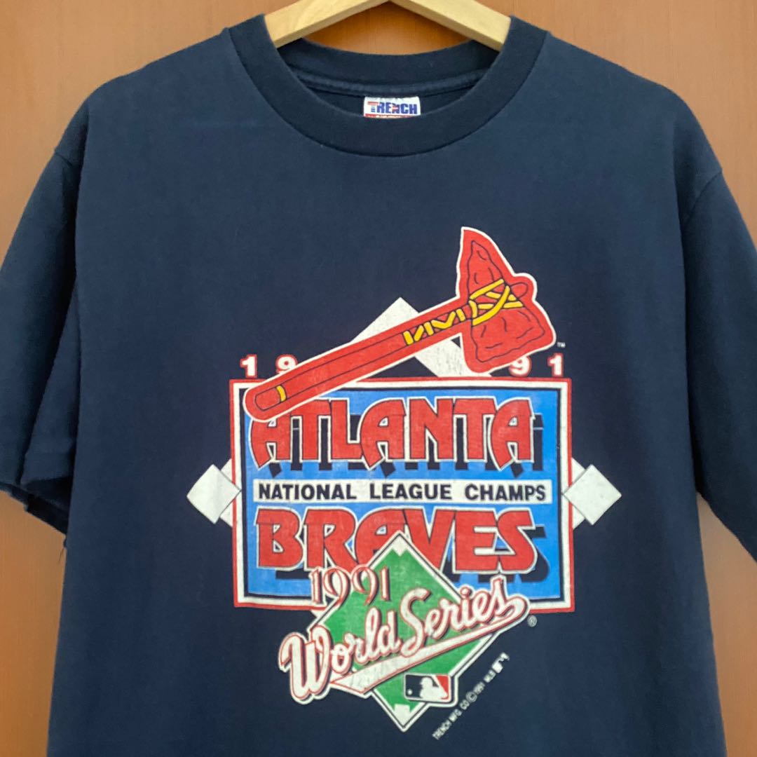 1991 Vintage World Series Atlanta Braves Single Stitch T-Shirt