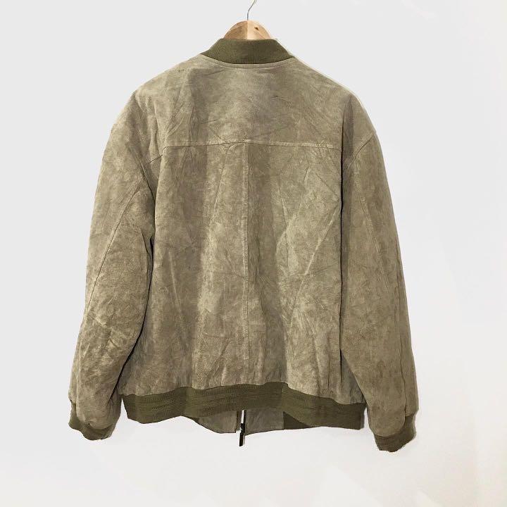 Vintage John Ashford Leather suede Bomber Jacket Men s Fashion