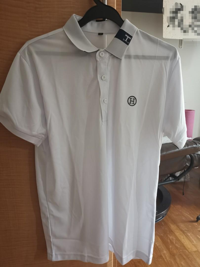 White polo shirt h top
