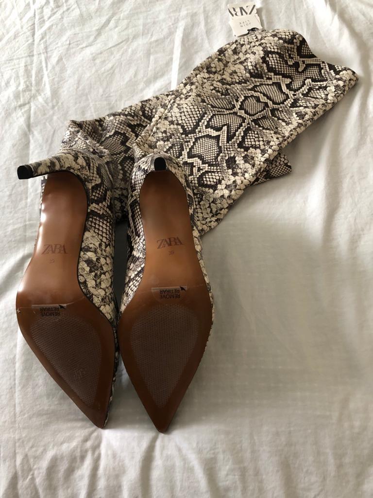 Python boots zara online
