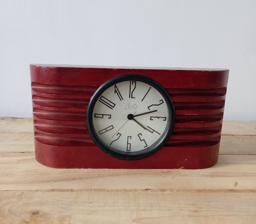 ZIRO Retro Art Deco Mantle Table clock (Quartz), Furniture & Home ...