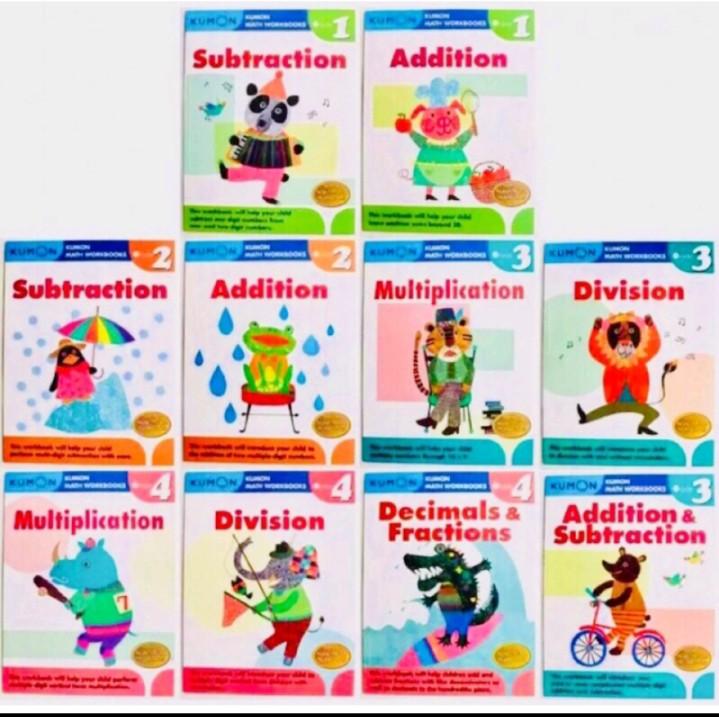 10 31 Promo Kumon Math Full Grade 1 Grade 4 Books Stationery Children S Books On Carousell