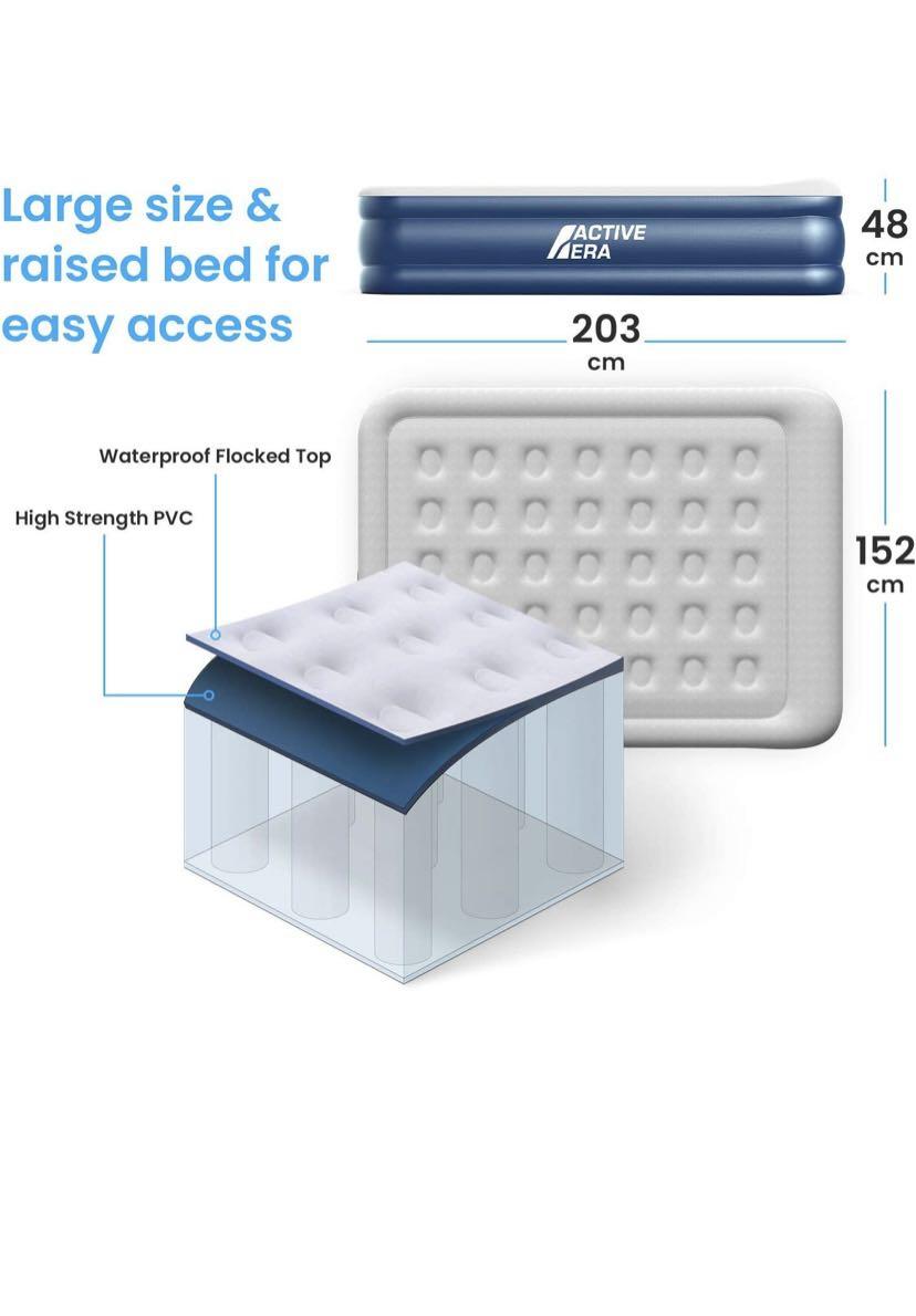 Active Era Premium King Size Air Bed with a Builtin Electric Pump and