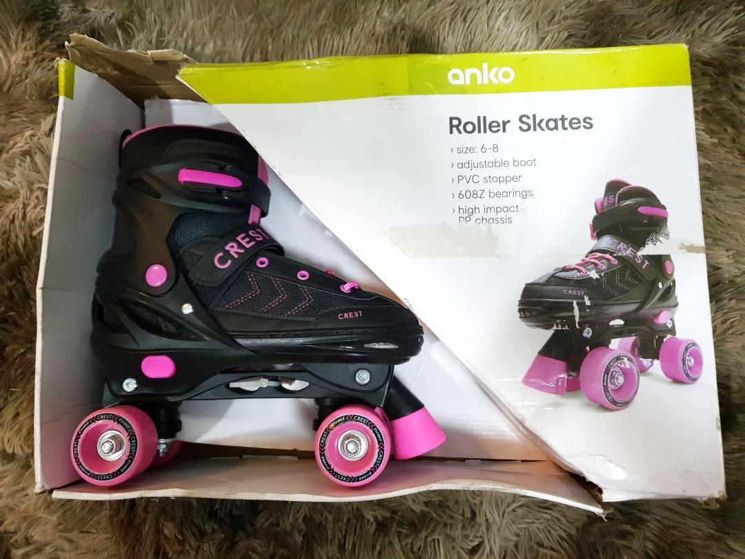 Anko Black&Pink Roller Skates, Hobbies & Toys, Toys & Games on Carousell