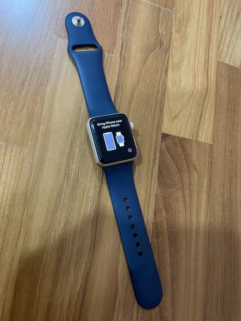Apple Watch 38mm Series 2 Midnight Blue Gold Aluminium Frame Mobile Phones Gadgets Wearables Smart Watches on Carousell