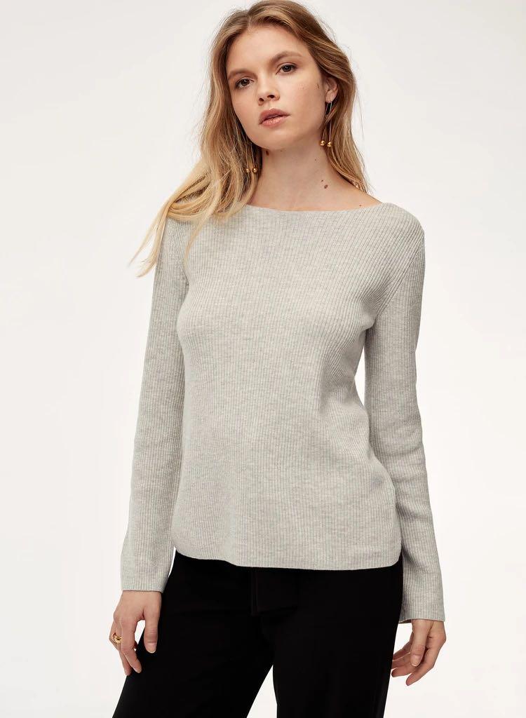 Cross back sweater top