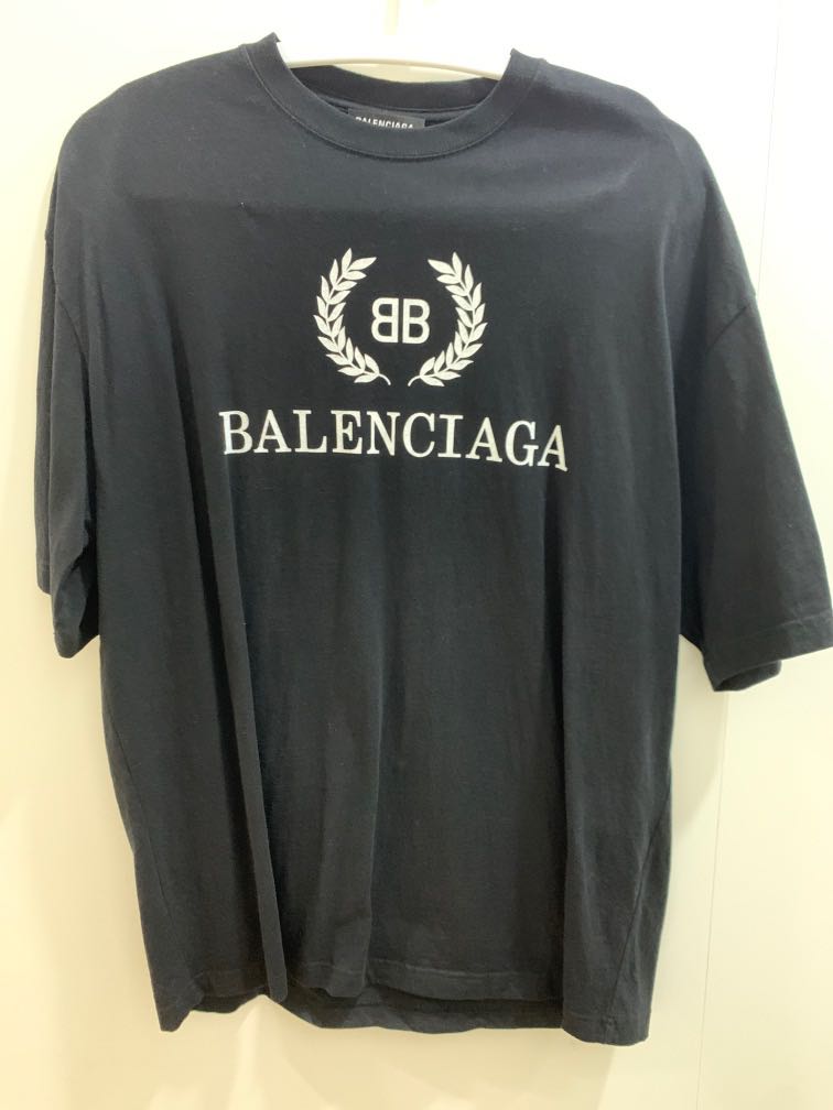 Balenciaga Bb Logoprint Cotton Tshirt in White for Men  Lyst