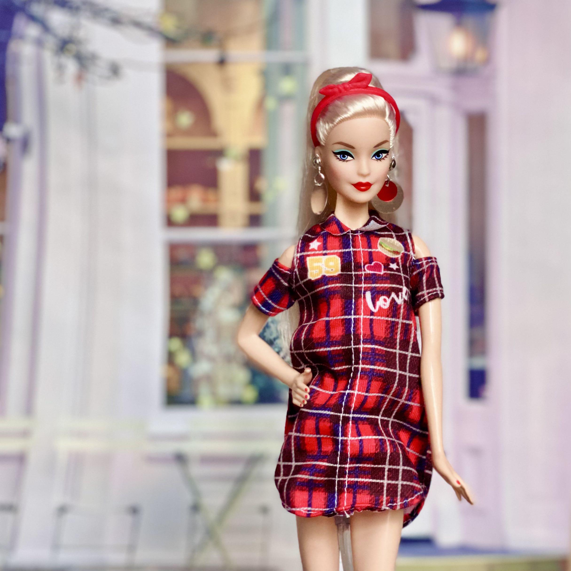 Barbie Doll Clothes - checkered red dress, Hobbies & Toys, Toys & Games on Carousell